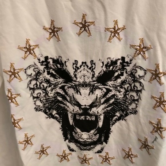 NWT Just Cavalli Men's Size L Long Sleeve Lion Head - Picture 2 of 5